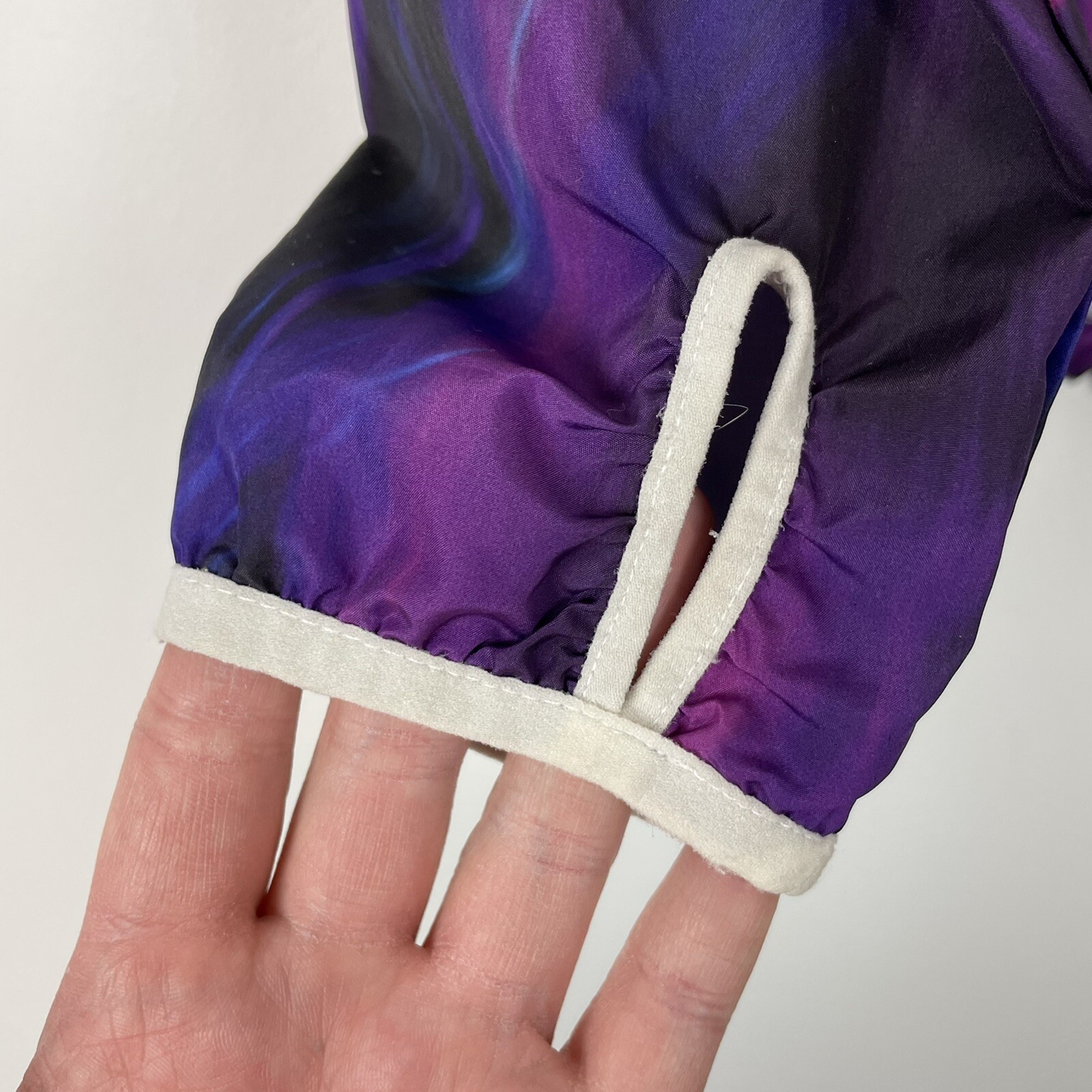 Giacca a vento Fila Sport full zip con cappuccio colorata viola donna taglia media