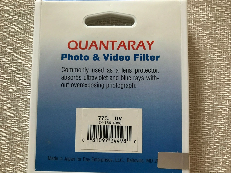  Quantaray UV  HAZE 77mm Lens Filter - Image 2 of 3