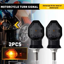 Waterproof Motorcycle Turn LED Signal Light Smoke Lens 12V Amber Super Bright US