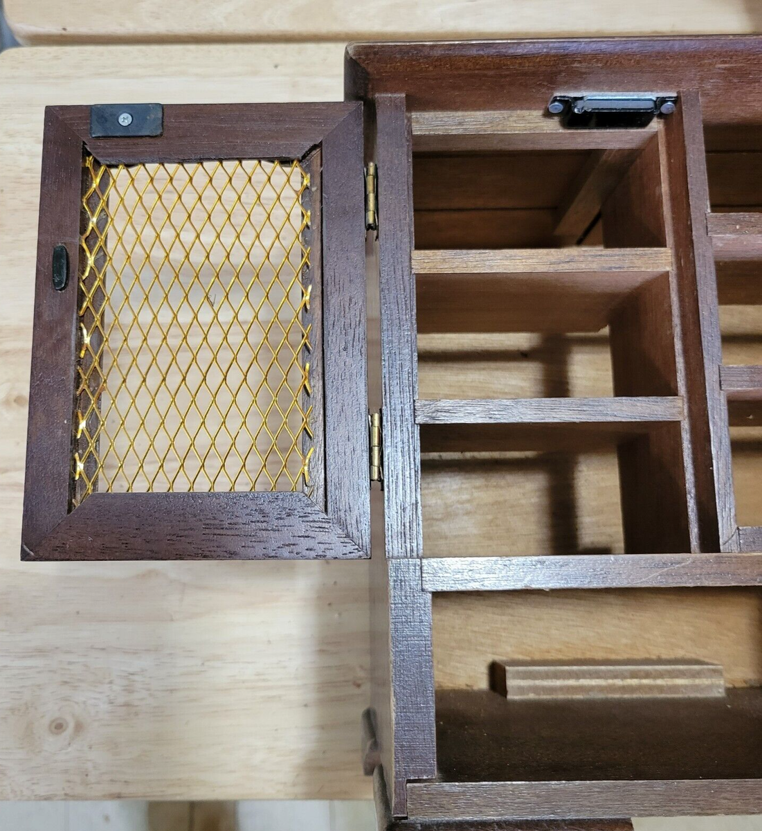 Vintage PRESTIGE WOOD JEWELRY BOX with lined Drawers JAPAN Vintage PRESTIGE WOOD JEWELRY BOX with lined Drawers JAPAN