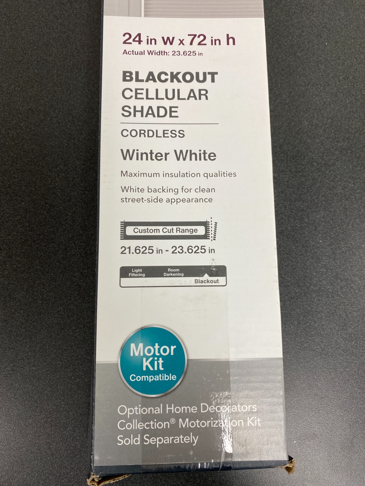 Home decorators 10793478875696 White Cordless Blackout Cellular Shade