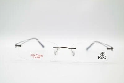 K und Q 01 665 Titan Grau Randlos Brille Brillengestell eyeglasses Neu