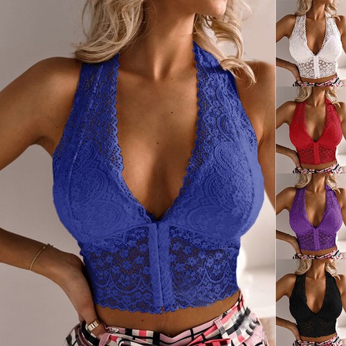⭐ Sexy Damen Spitze Bustier Crop Tops Damen Bh Weste Bralet Camisole Tank C8 - Bild 7 von 18