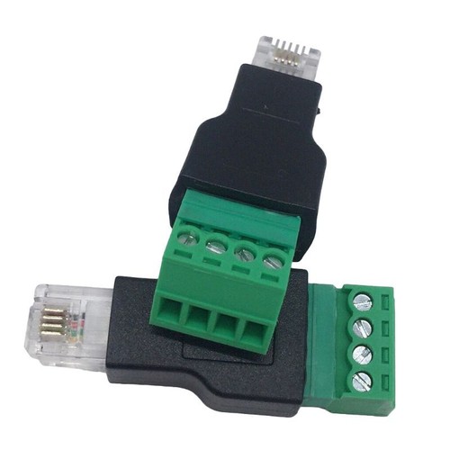 Adaptateur de terminal à vis RJ11 4P 4C mâle à 4 broches connecteur de terminal à vis - Photo 6/8