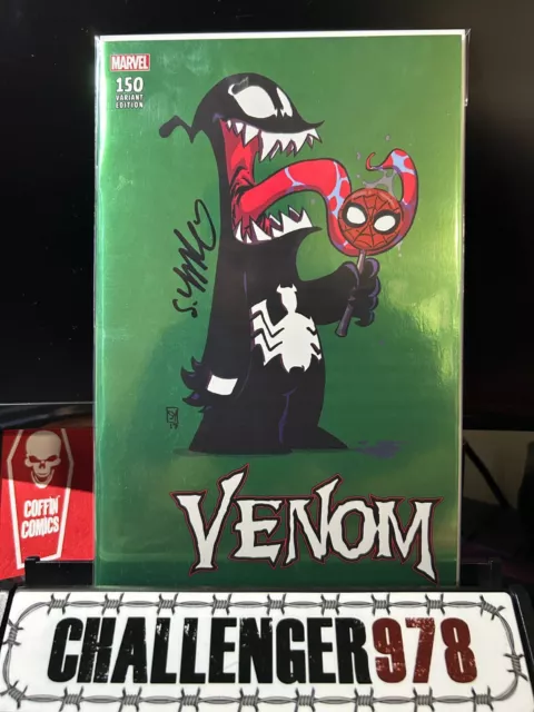VENOM #150 Skottie Young SIGNED FOIL w/ COA