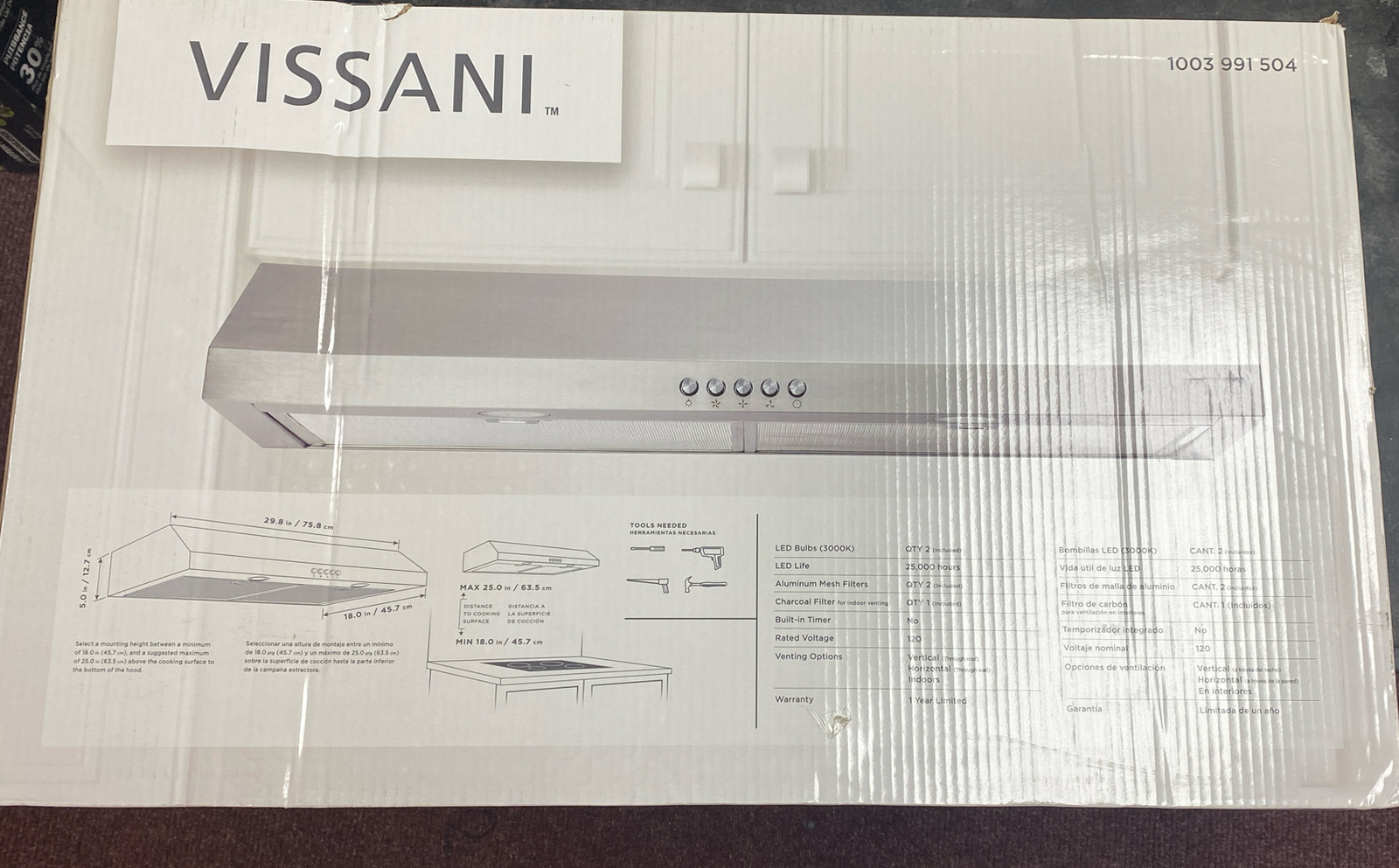 Vissani QR254S 30 inch Rangehood Silver (br) 56677874543 eBay