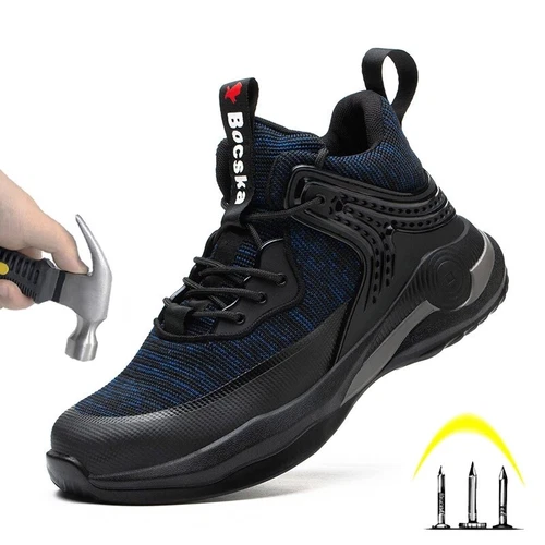 Sicherheitsschuhe Turnschuhe Herren Stahlkappe Arbeit Knöchel Wanderschuhe Große Größe 38-48 - Bild 15 von 20