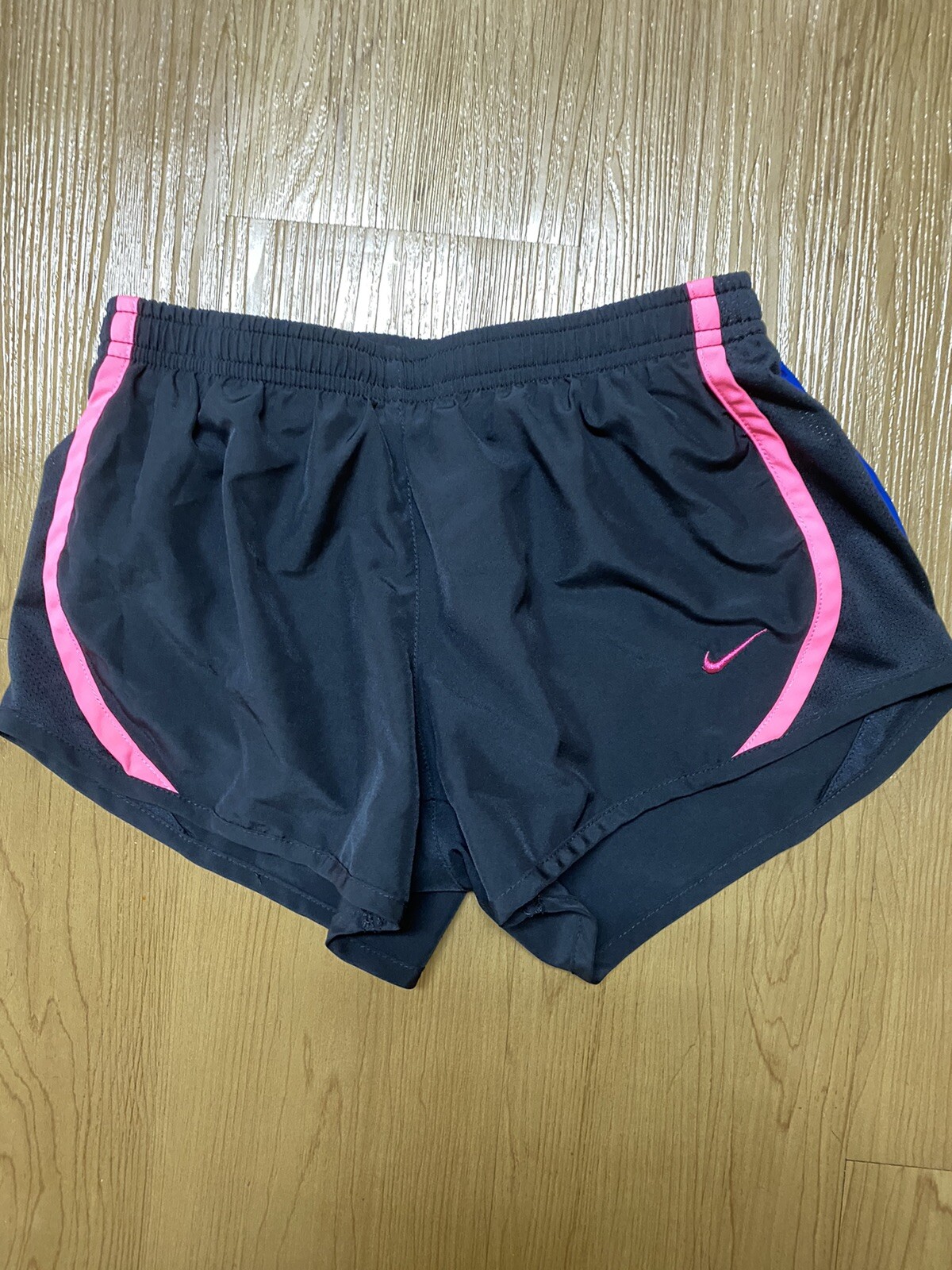 black nike shorts with colorful trim