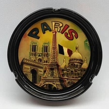 ⭐️ Paris Eiffel Tower Ashtray Ash Tray Travel Tourist Souvenir -  4in