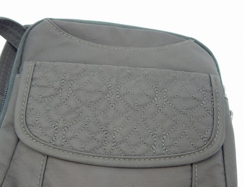 Travelon Anti-Diebstahl Signature gesteppte schmale Tasche olivgrün Umhängetasche 42759 - Bild 12 von 12