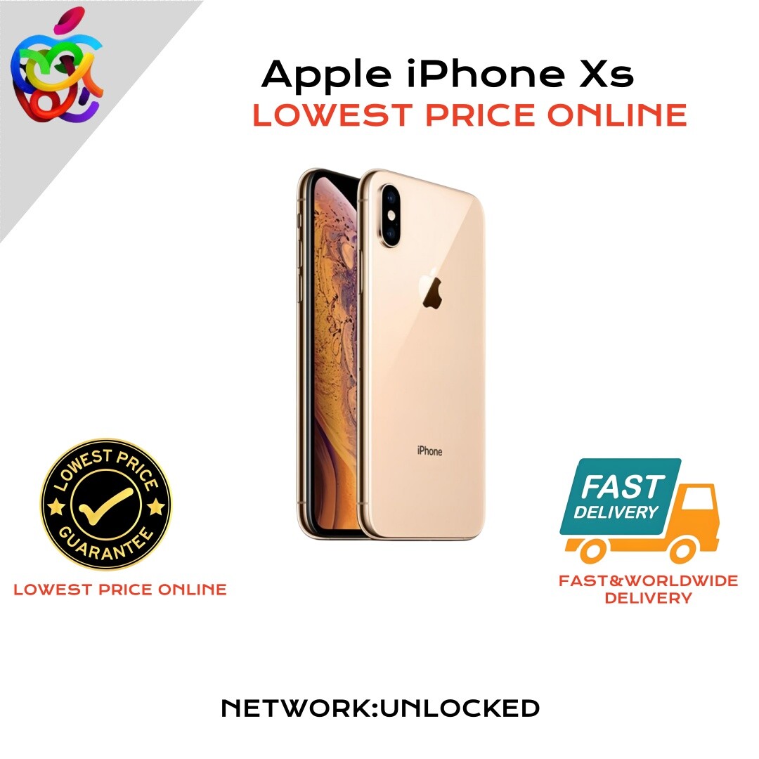 【Lowest Price】Apple iPhone Xs-64GB-All Colors Unlocked Smartphone-Excellent #0F0