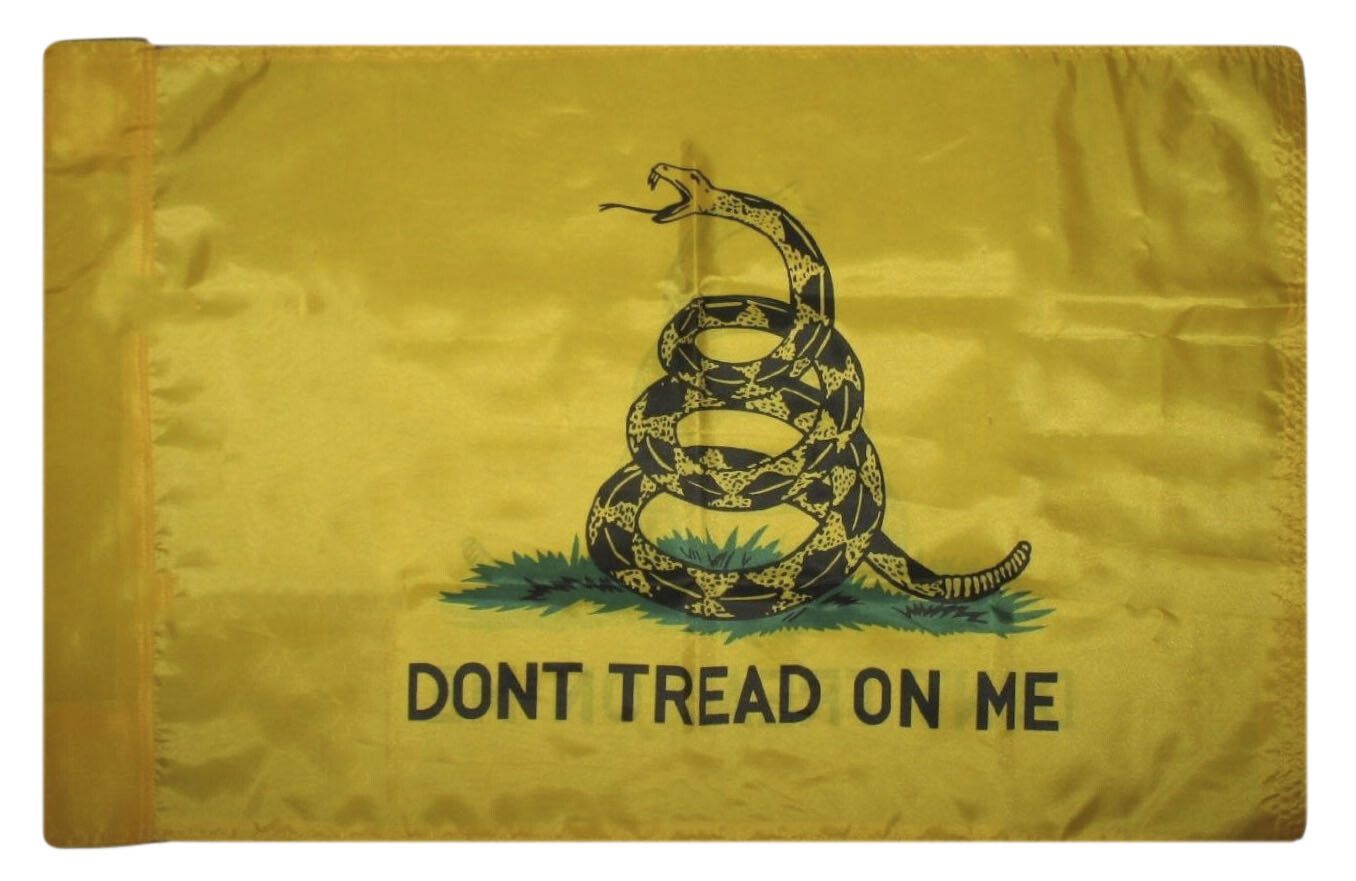 GADSDEN DON'T TREAD ON ME TEA PARTY Double Sided 2 ply FLAG Banner 2x3 GADSDEN DON'T TREAD ON ME TEA PARTY Double Sided 2 ply FLAG Banner 2x3