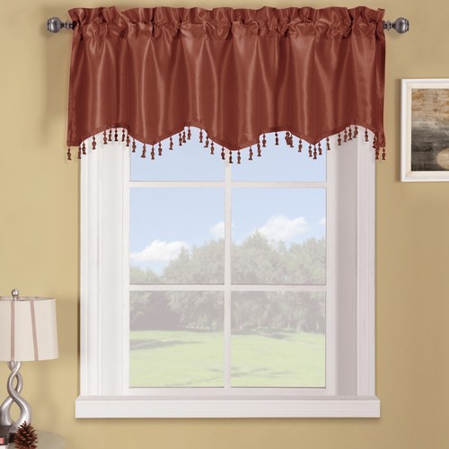 Luxury Decorative Soho Straight Valance Single Piece 70" X 17" Polyester Valance - Picture 10 of 11