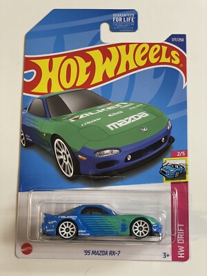 Hot Wheels 2022 basic series 1995 95 mazda RX-7 falken blue #177 / 250