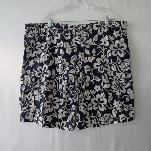Anchor Blue Shorts Mens Size XL Floral Mesh Swim Board Shorts Blue - 第 4/10 張圖片