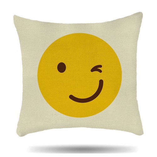 Personalised Linen Cushion Emoji Cushion Cover Gift for Girls and Boys Birthday - Picture 28 of 28