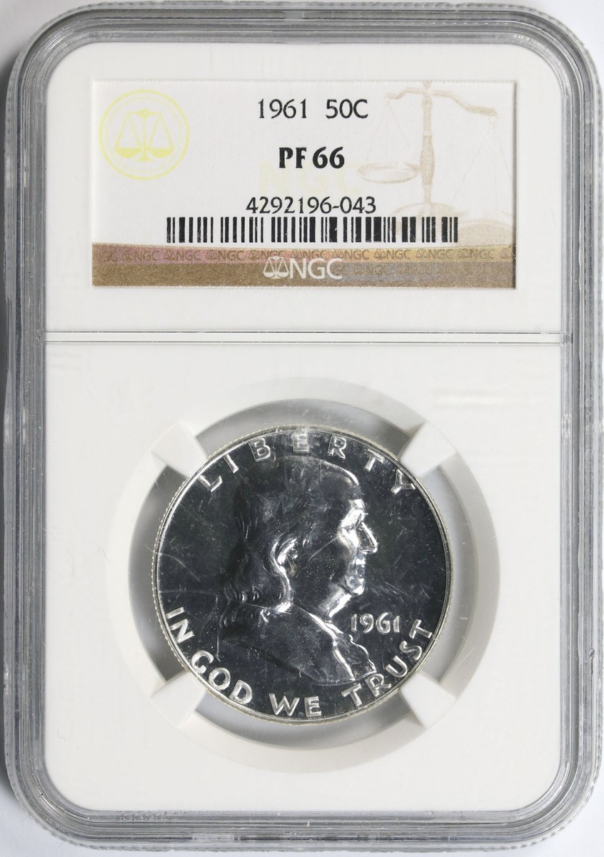 NGC PF66 1961 アメリカ フランクリンハーフダラー銀貨 1961 50c