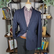 Tommy Hilfiger Men's Sport Coat Blazer Two Button Navy Blue Wool Blend Size XL