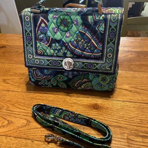 Vera Bradley Blue Rhapsody Julia Bag With Turn Lock - Picture 4 of 14