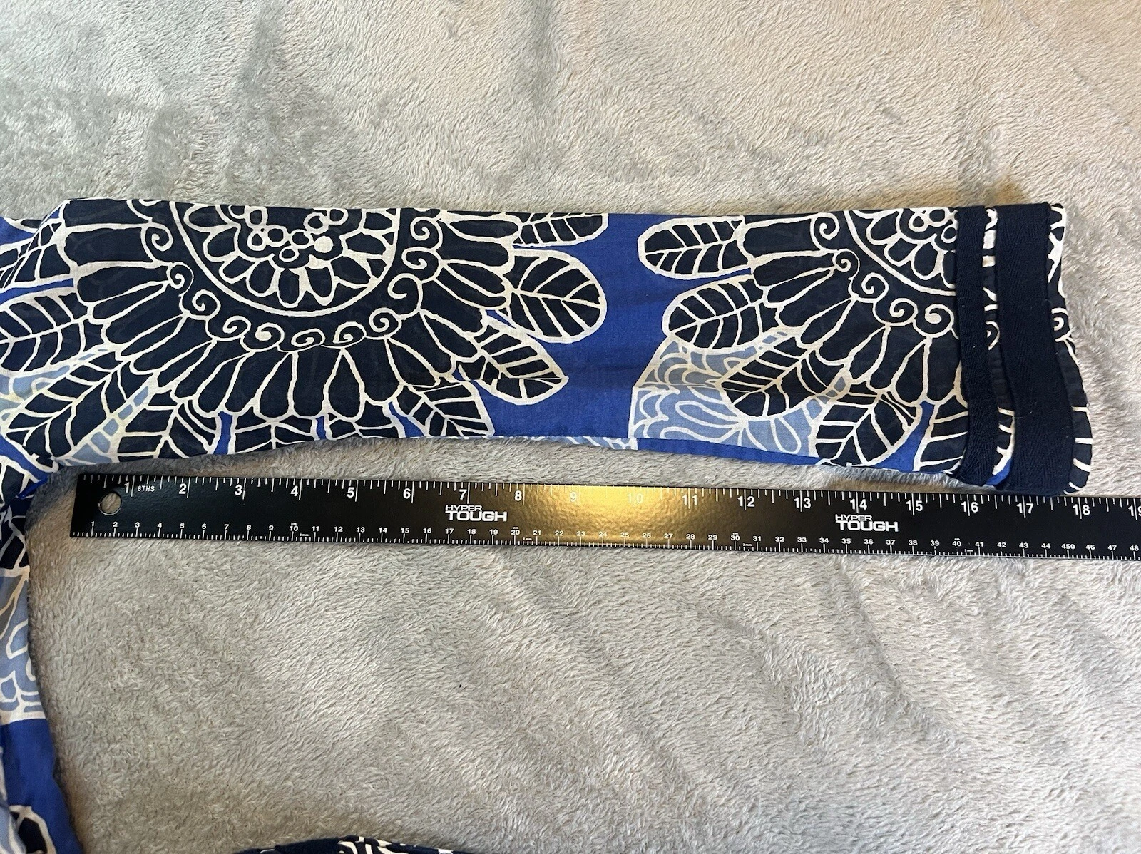 Top tunica Tory Burch blu stampa Tory donna taglia 2 100% cotone vacanze