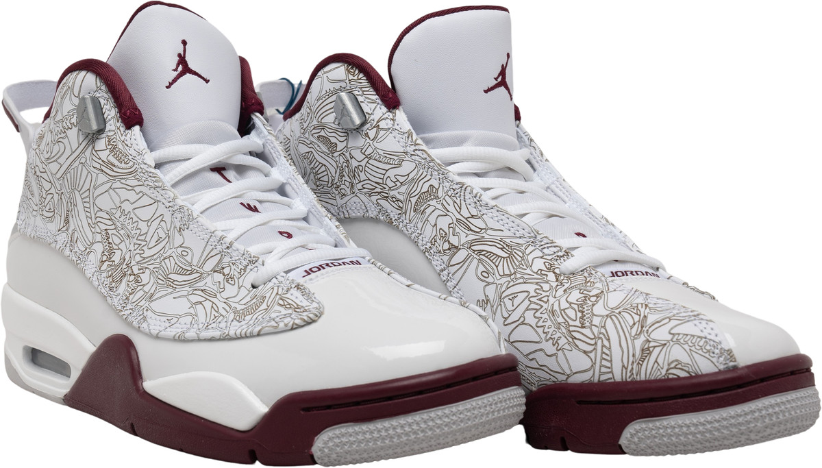 Nike Air Jordan Dub Zero White Cherry Wood Red Flint Grey, Size 9 Men main image 2