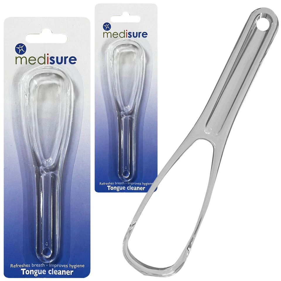 Medisure Healthcare Tongue Cleaner Twin Pack, 2 x Plastic Oral Hygiene Scrappers