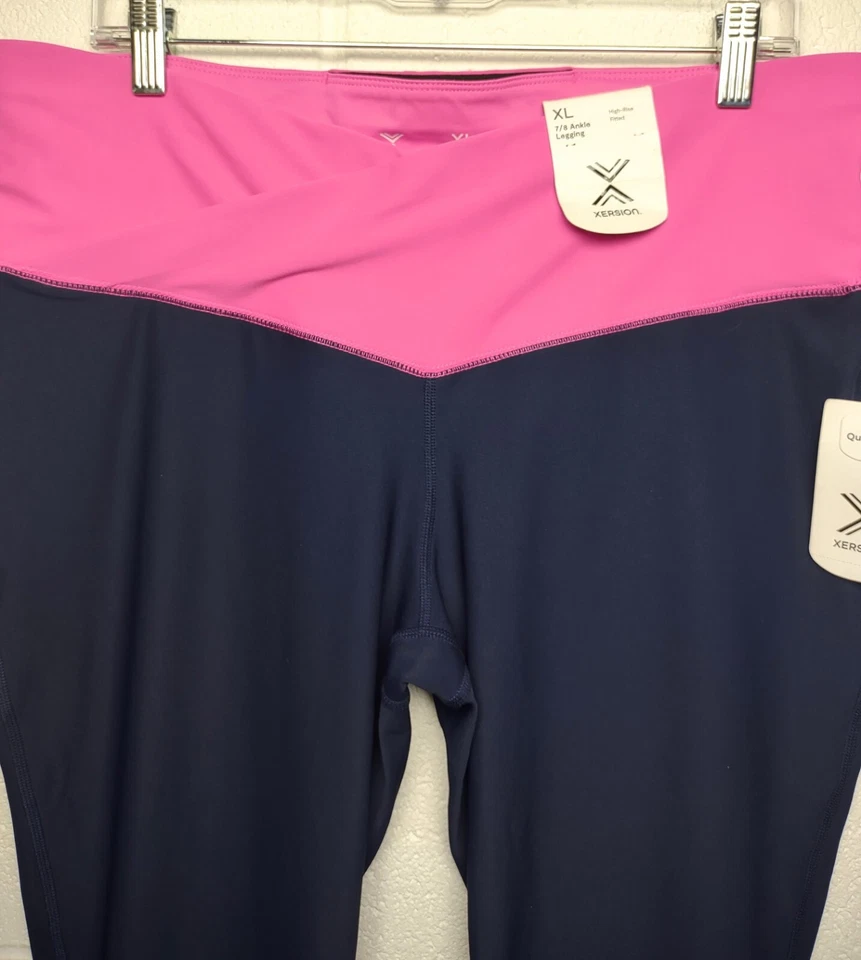 Leggings Xersion para mujer 7/8 XL azul gris rosa nuevos con etiquetas nuevos con etiquetas Foto 3 de 4