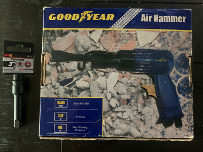 Goodyear Air Hammer 4500 BPM 3/8'' RP7621 New Bag Sealed Open Box with 3  Dr Ext.
