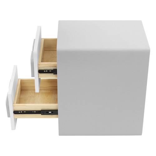 Bedside Table, Minimalist End Table With 2 Drawers, Bedside Table for Bedrooms - Bild 7 von 18