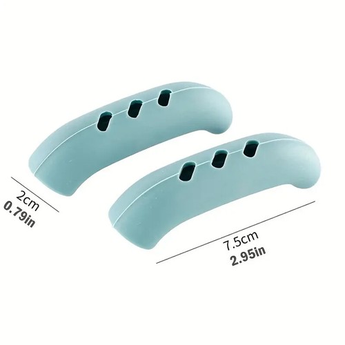 2 pezzi rossi Maniglia In Silicone Per Pentola Resistente Alle Alte Temperature - Foto 2 di 2