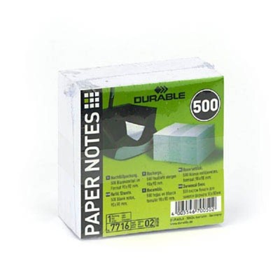 DURABLE Notizzettel lose weiß 9,0 x 9,0 cm, ca. 500 Blatt, 1 Pack