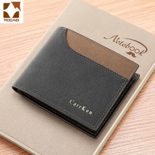 Men's wallet Patchwork small PU leather genuine new style 2023