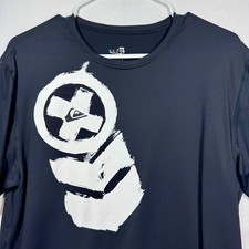 Camisa de natación Quiksilver Active UPF camiseta de entrenamiento atlético absorbente de humedad talla mediana