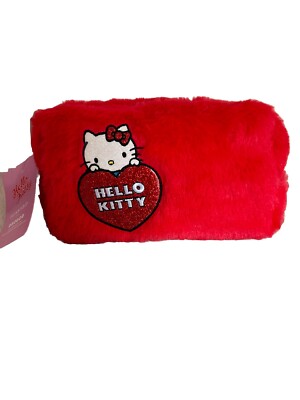 Skinny Dip rot Plüsch Hello Kitty Wasch-/Schminktasche 8 x 5''