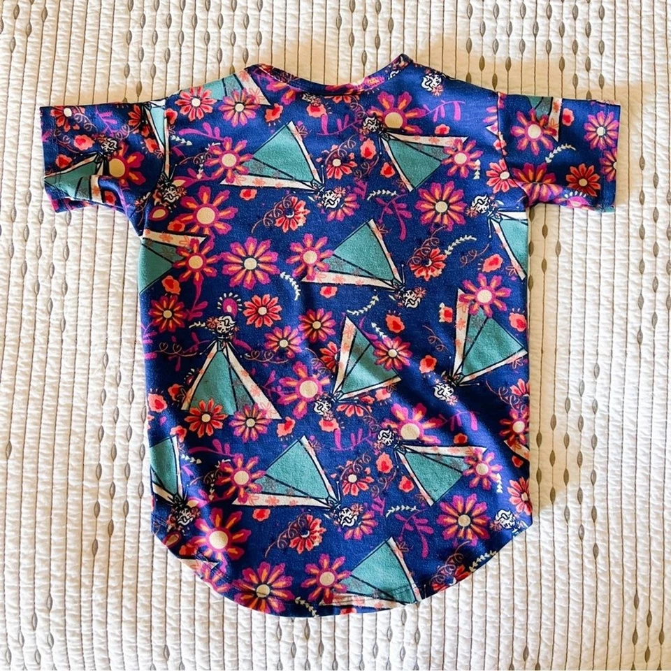 Disney Frozen Elsa Princesa Niñas Pequeñas 2T Gráfico Top Camiseta Floral Multi Foto 3 de 4