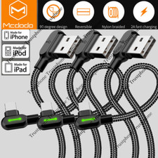 3 Pack Mcdodo 90 Degree Elbow USB Cable Charger Cord For iPhone 11 12 13 14 Pro