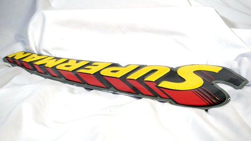 Superman Logo Metal Tin Classic DC Comics Sign Wall Art 17 x 7 inch - Picture 3 of 11