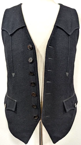 NUMBER (N)INE Takahiro Miyashita Designer Wool Vest WESTERN Black JAPAN 2/US S * - product listing photo