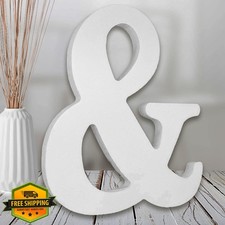 AOCEAN 8" White Wood Letter Unfinished