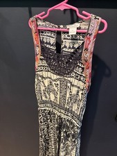 Womens Lucky Brand Boho Flowy Long Dress Sleeveless Size XS