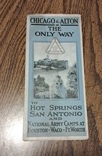 Vintage 1918's? Railroad Passenger Timetable Chicago&Alton Travel Brochure