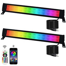 2 Pack 50W RGB Wall Washer, Stage Wash Light Bar, RGB Light Bar for Hotel, Bi...