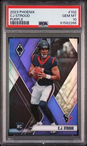 2023 Panini phoenix Purple CJ STROUD RC /125 PSA 10 #102