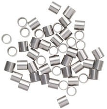 Crimp, 50 Stainless Steel 3x3mm Tube Crimp Beads with 1.5mm Inside Diameter