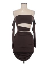 PrettyLittleThing Women Brown Cocktail Dress 8