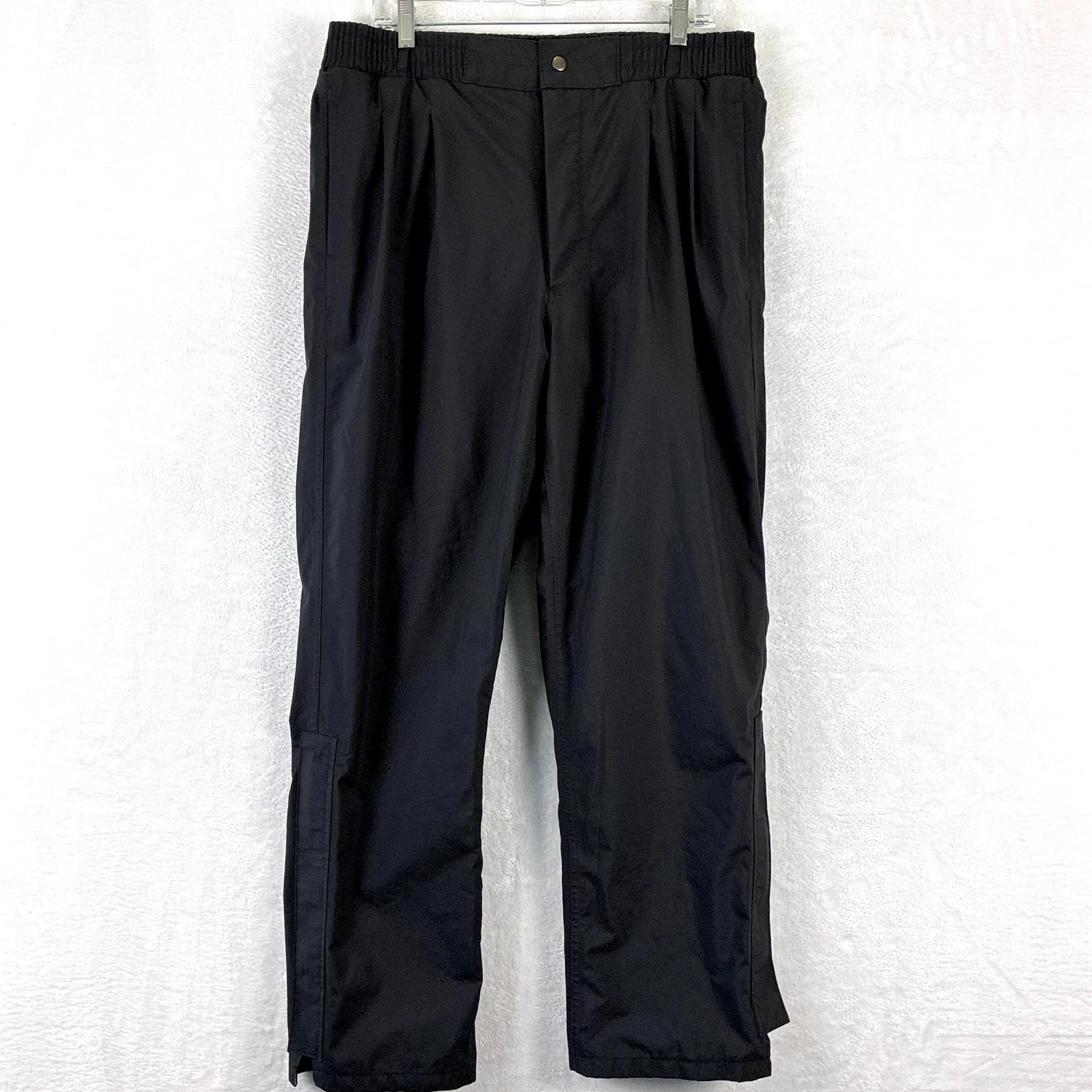 VTG Tourney Pants Mens M Black Pleated Gore-Tex Waterproof Windproof Hiking 90s