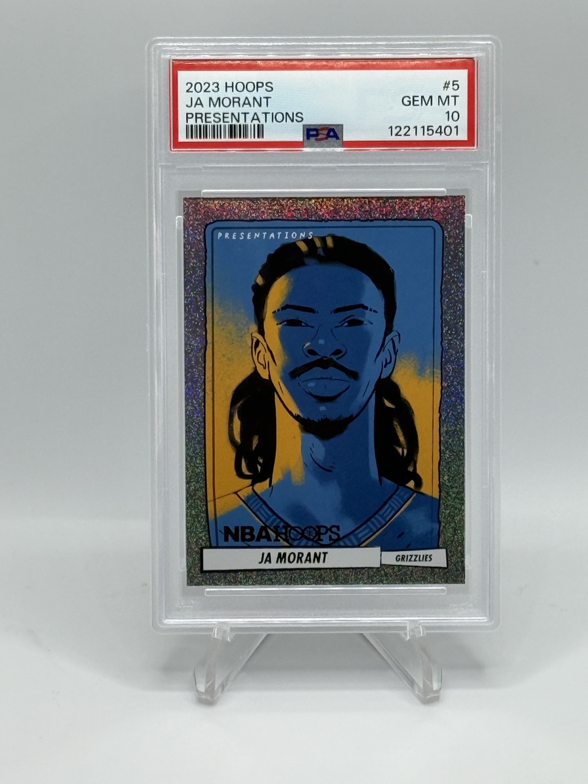 2023-24 Panini NBA HOOPS JA MORANT Presentations #5 PSA 10 GEM Mint