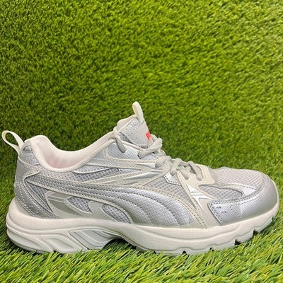 Puma Milenio Tech Womens Size 9 Silver Athletic Running Walking Shoes Sneakers