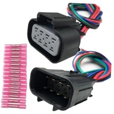 LIZAPUS Male and Femail 8 Pin Headlights Connector Harness Wire Compatible