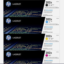 HP 202X High Yield Toner Set 4-Pack CF500X 501X 502X 503X CMYK
